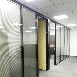 <span class=keywords><strong>Cloison</strong></span> de bureau de style moderne, portable, armoire murale <span class=keywords><strong>en</strong></span> verre avec stores, panneau de bois, pièce modulaire intérieure <span class=keywords><strong>amovible</strong></span> - Product Image 4