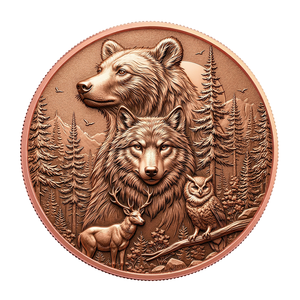 Custom <strong>Coins</strong> 1 oz .999 Pure <strong>Copper</strong> <strong>Coin</strong> High Relief Wildlife Protection <strong>Coin</strong> Bulk Order Factory Direct Sales - Product Image 1