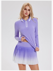 T-Shirt Sportiva da Donna in Spandex con Zip, Collo a Polo, Manica Lunga, Asciugatura Rapida per Palestra e <span class=keywords><strong>Tennis</strong></span> - Product Image 6