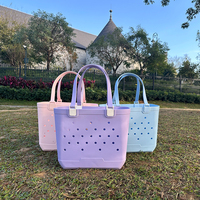 Nueva Bolsa de Moda al por Mayor, Bolso de Hombro para Mujer, Impermeable, de EVA y Silicona, para la Playa, Verano