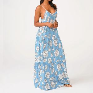 Nuevo Vestido Maxi Holgado con Estampado Playero, Vestido Hawaiano de Rayón Suave y Transpirable Personalizado - Product Image 4