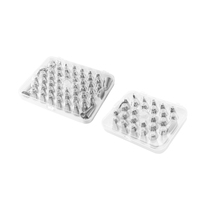 Ensemble de douilles décoratives en acier inoxydable écologiques argentées pour la décoration de gâteaux, outils de pâtisserie pour cupcakes, douilles à pâtisserie pour gâteaux