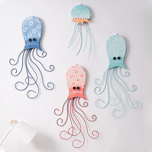 Decoración de Pared de Medusas, Arte Metálico de Hierro Fundido, Adornos Colgantes para el Hogar, Forma Irregular, Decoración de Pared - Product Image 3