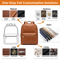Sac à dos pour ordinateur portable en cuir de vachette pleine fleur, marque privée OEM ODM, pour hommes, idéal pour le bureau et les voyages d'affaires, fabricant en gros