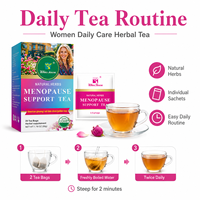Teh Herbal Perawatan Harian Wanita Langsung dari Pabrik, Teh Pendukung Menopause, Label Pribadi OEM ODM, Pemasok Grosir, Produk untuk Dijual Kembali