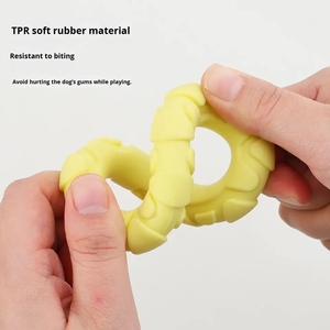 IN Stock Eco-Friendly TPR <b>Ring</b> Dog Chew Toy Golden Retrievers Interactive Bite-Resistant Anxiety Relief Teeth Clean Pet Supplies - Product Image 3
