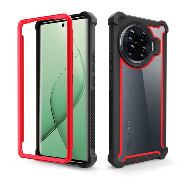 Luxury 2-in-1 Anti-Slip TPU Phone Case for Tecno Spark 20 PRO Plus Waterproof and Shockproof Mobile Cover