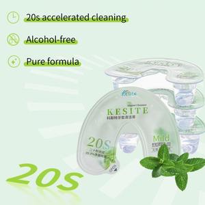 Limpiador de retenedores KESITE, elimina el olor a placa de manchas, sabor a menta <span class=keywords><strong>para</strong></span> aparatos dentales de viaje, limpieza de soporte de ortodoncia, <span class=keywords><strong>protector</strong></span> <span class=keywords><strong>bucal</strong></span> - Product Image 4
