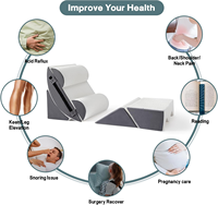 Nouveau coussin de soutien de douleur au bas du dos réglable oreiller de cale ergonomique pour dormir 25D mousse oreiller de cale de lit sain