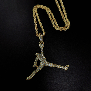 Mặt dây chuyền thể thao nam NL2073 kiểu dáng Slam Dunk, đính đá giả kim cương, phong cách Hip Hop, mạ vàng, dây chuyền thời trang - Product Image 5