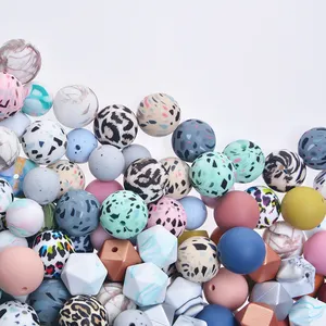 Bangxing 2023 new arrivals Wholesale Round Chew Bpa Free Silicone Beads Baby Teether Food Grade Silicone Beads Teething