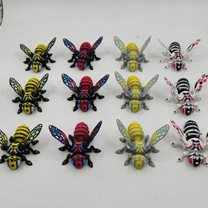 Vashine Figurine d'action 3D en PLA imprimé en 3D, Abeille souple en cristal, Décoration d'intérieur, Jouets insectes amusants, Matériaux écologiques, Jouets 3D - Product Image 2