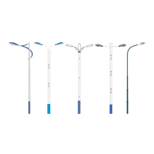 Thân thiện với môi năng lượng mặt trời ánh sáng đường phố cực 6 mét 8 mét <span class=keywords><strong>10</strong></span> mét đơn đôi cánh tay thép Vật liệu LED nguồn ánh sáng đường vuông - Product Image 5