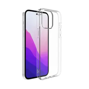 Coque souple en TPU pour iPhone, 1.5mm, pour modèles 14 Pro, 11, 12, 13 Pro Max, XS Max, 6, 7, étui souple Transparent résistant aux chocs, étui de protection