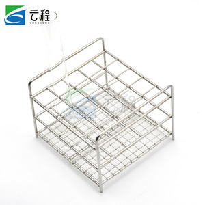 ชั้นวางหลอดทดลองแบบลวดสแตนเลส 304 ขนาด 5x5 ช่อง อุปกรณ์ห้องปฏิบัติการสำหรับหลอดหมุนเหวี่ยง ใช้กับอ่างน้ำ - Product Image 4