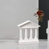 Columnas de Templo Romano Antiguo, Escultura de Resina, Modelo en Miniatura de Arquitectura Blanca, Decoración para el Hogar, Oficina, Coleccionable, Regalo, Arte