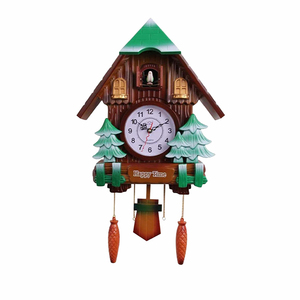 Décoration murale échangiste personnalisée horloge murale moo coo coo coucou <span class=keywords><strong>oiseau</strong></span> horloge murale vintage pour salon - Product Image 1
