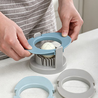 Ensemble de 4 coupe-œufs manuels multifonctionnels en acier inoxydable et plastique pour la cuisine à domicile, modèle KM-1012