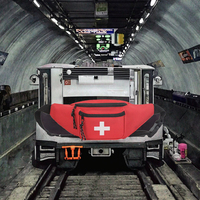 Nouvelle tendance, sac banane utilitaire portable rouge Oxford imperméable avec fermeture éclair, réglable, avec logo personnalisé, pour la survie et les premiers secours