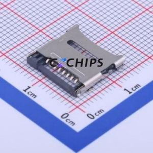 XKTF-1307-18 SD Card / Memory Card Connector SMD Connector Flip Cover Type MicroSD Card (TF Card) Card Holder 1.8mm - Product Image 1