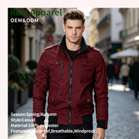 Veste pour homme avec logo personnalisé, coupe-vent, imperméable, noire, décontractée, style bomber