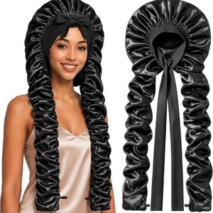 <span class=keywords><strong>Bonnet</strong></span> <span class=keywords><strong>de</strong></span> <span class=keywords><strong>nuit</strong></span> amélioré en satin double couche avec ruban réglable, plissé, tube long, <span class=keywords><strong>pour</strong></span> <span class=keywords><strong>dreadlocks</strong></span> et cheveux longs, sans chaleur, <span class=keywords><strong>pour</strong></span> adultes, quatre tailles - Product Image 1