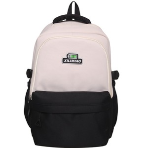 XILIMIAO Student <b>Backpack</b> 15 Inches Color Blocking <b>Large</b> Capacity <b>School</b> Education Unisex - Product Image 5