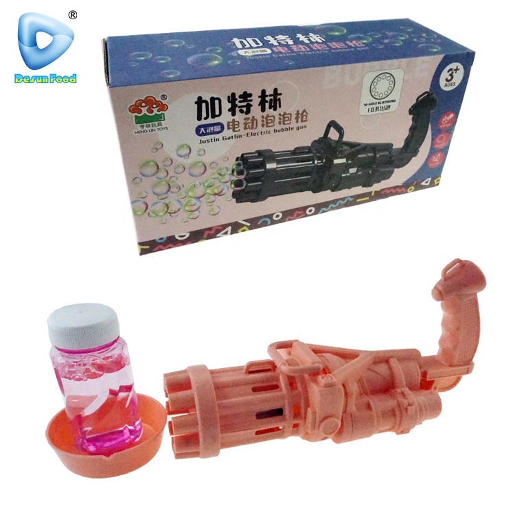 Горячая Распродажа, новый дизайн, пузырьковая машина gatling для детей, пузырьковый автоматический игрушечный пузырь для мыла