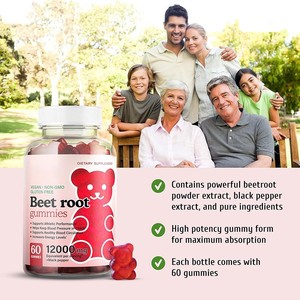 Suplemento de Gomitas de Fresa Orgánicas de Alta Potencia, Sin OMG, para el Rendimiento Atlético de Adultos, Apoyo a la Salud Intestinal y Vitalidad Diaria - Product Image 3