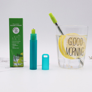 Juego de Viaje Ecológico Personalizado Hongda con Logotipo Gratuito, Nuevo Juego de Pajitas Retráctiles Plegables de Acero Inoxidable 304 en Color Oro Rosa, Estilo Moderno - Product Image 2