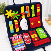 El Yapımı Duyusal Keçe Aktivite Panosu, Yürümeye Başlayan Çocuklar İçin Eğitici Montessori Öğrenme Panosu, İnce Motor Becerileri ve Erken Öğrenme İçin