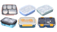 Boîte à lunch isotherme en acier inoxydable à double paroi 18/8, récipient alimentaire sous vide en métal, bento thermique pour enfants, pot isotherme anti-fuite