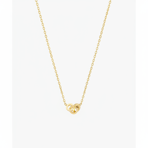 Collier pendentif demi-cœur en diamant, collection de charmes élégants - Product Image 1