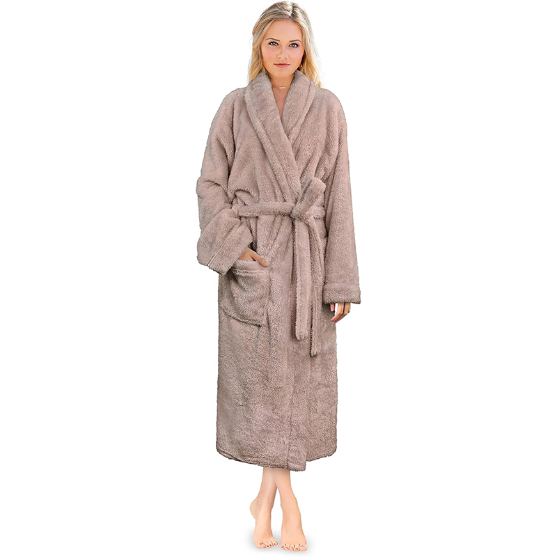 taupe bath robe