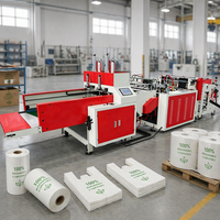 Machine automatique de fabrication de sacs de courses biodégradables à double ligne pour t-shirts HSRQ-500x2G