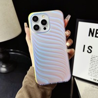 Cubierta de teléfono móvil a prueba de golpes protectora holográfica láser de pluma degradada brillante de lujo galvanizada para iPhone 15 promax 14