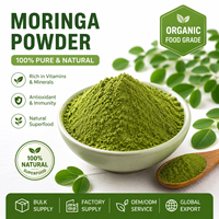 Bubuk Moringa Alami Murni, Ekstrak Daun Moringa Oleifera yang Larut dalam Air, Bubuk Superfood Grade Makanan untuk Campuran Minuman dan Kue