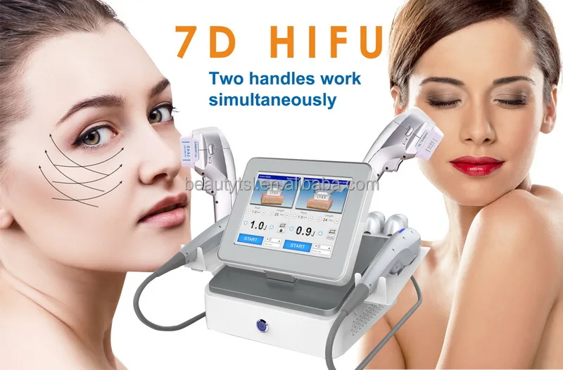 2022 Professional dual handle 7 D medical korea smas hifu 7d facial lifting machine 6D 7D hifu machine