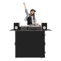 Dj Desk Easy Move Dj Station Façade Desk Stand Table Portable Booth Led Video Wall Display Screen Dj Booth