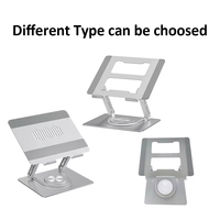Support de tablette et d'ordinateur portable en alliage d'aluminium de luxe, rotation à 360 degrés, dissipation de la chaleur, pliable, réglable en hauteur