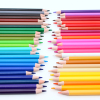 Crayons de couleur en bois 48 couleurs, crayons d'artiste, fournitures de bureau et scolaires, ensemble de crayons à colorier avec logo personnalisé dans une boîte métallique