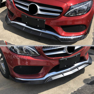 Kit carrosserie 3 pièces : Lame de pare-chocs avant et diffuseur pour Mercedes-Benz Classe C W205 Sport 2015 2016 2017 2018 C180 C200 C300 - Product Image 5