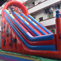 Grand toboggan gonflable Spiderman en PVC avec toboggan pour location de fêtes d'enfants