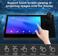 Controlador PTZ Portworld YC-PTZ10 con Pantalla Táctil IPS de 10 Pulgadas y Joystick, Compatible con 255 Cámaras IP, Uso con Monitor Wi-Fi
