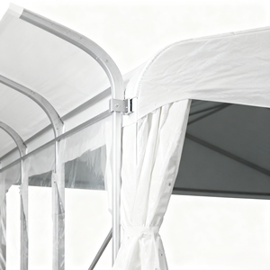 Abri Voiture Temporaire Moderne de Style Simple en Métal pour Extérieur, Auvent Pare-Soleil pour l'Entretien des Véhicules, Garages, Abris et <span class=keywords><strong>Parking</strong></span> - Product Image 3