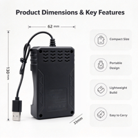 Chargeur de batterie universel AA AAA 9V USB Type-C, station de charge rapide intelligente multi-emplacements, caméra, microphone, éclairage LED, CE/ROHS