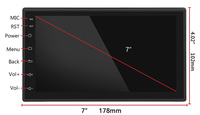Lecteur MP5 de voiture 2DIN avec navigation GPS Android 7 pouces, écran tactile, support de tableau de bord, GPS intégré, stéréo multimédia