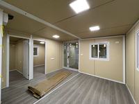 Maison conteneur pliable de 20 pieds, préfabriquée, modulaire et portable pour bureau et habitation