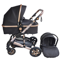 Poussettes pliantes de luxe pour bébé Landau Buggy Coches Para Bebes Poussette 3 en 1 Landau pour bébé avec siège auto
