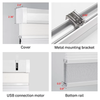 Persianas Celulares Térmicas de Doble Capa Motorizadas con Carga USB, Control Remoto para Ventanas Interiores de Hogar y Oficina